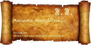 Maruska Madléna névjegykártya